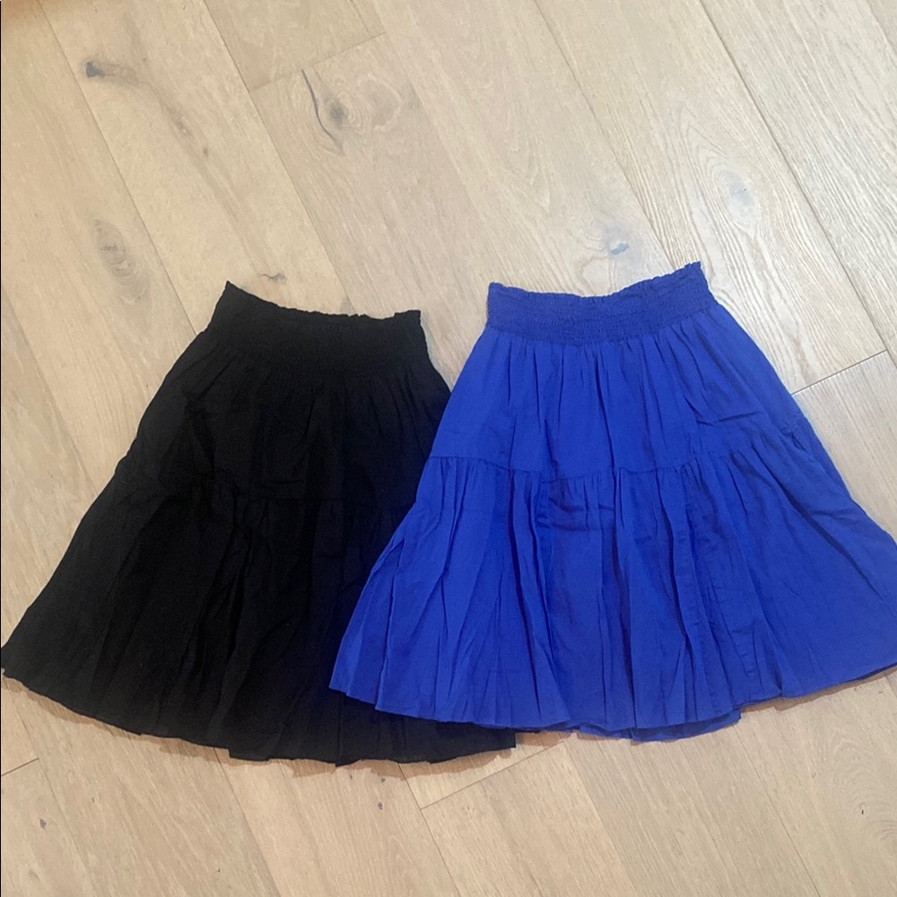 Old Navy Blue and Black 100% Cotton Skirts